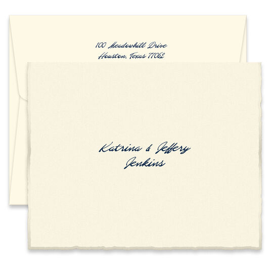 Juniper Folded Note Cards - Raised Ink